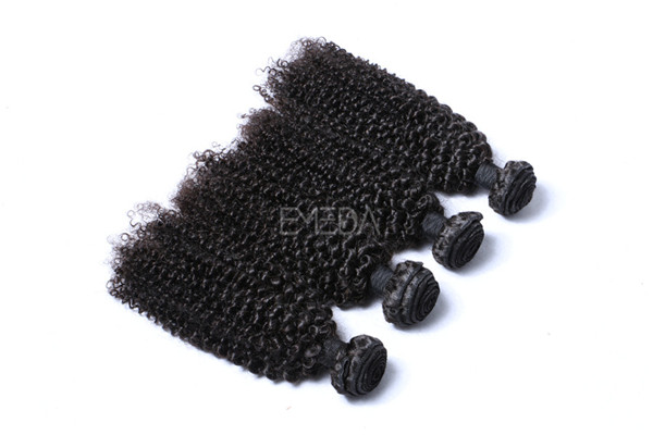 Indian temple hair last more than 3 years kinky curly hair weaves ZJ0090